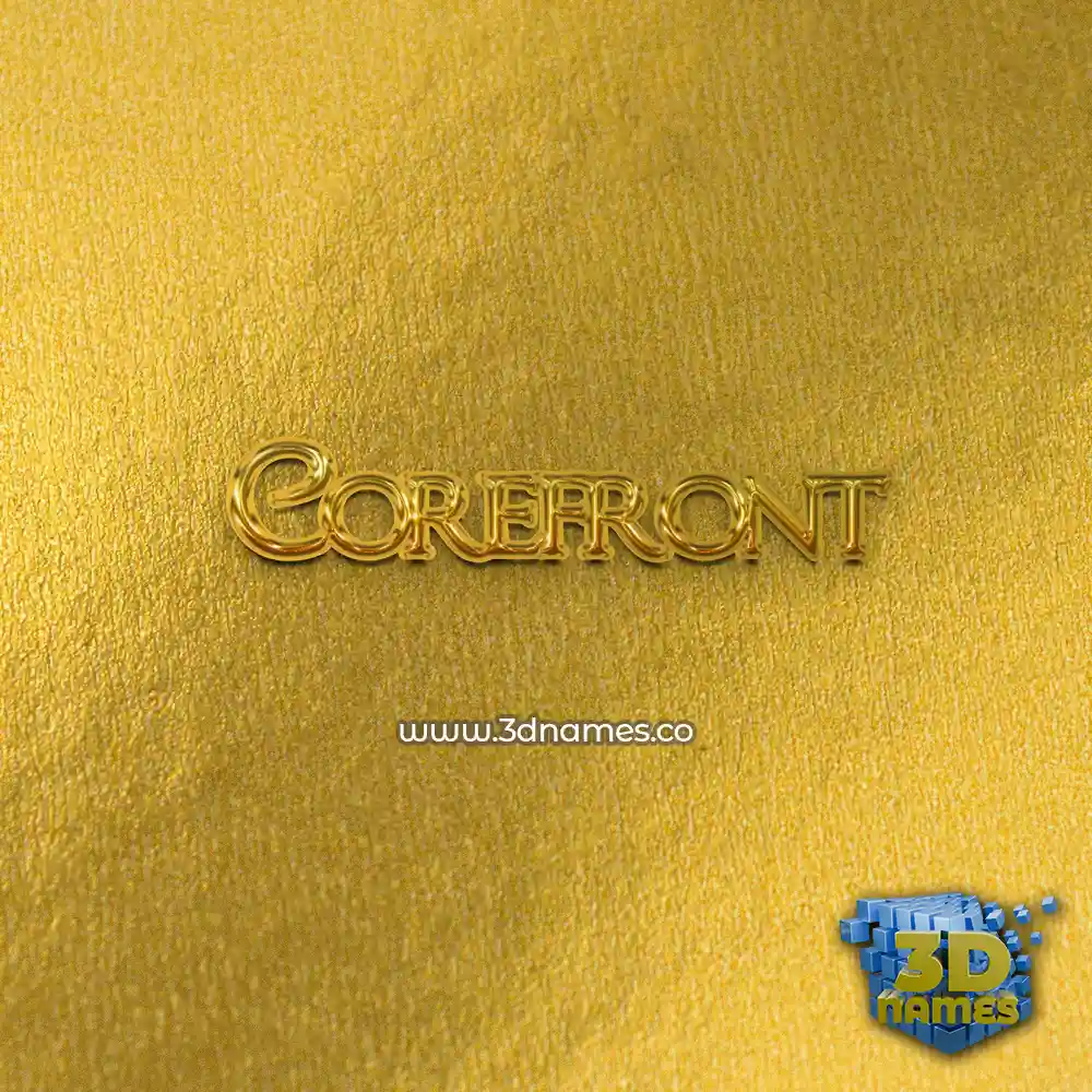 corefront in All Gold style - 3D name wallpaper