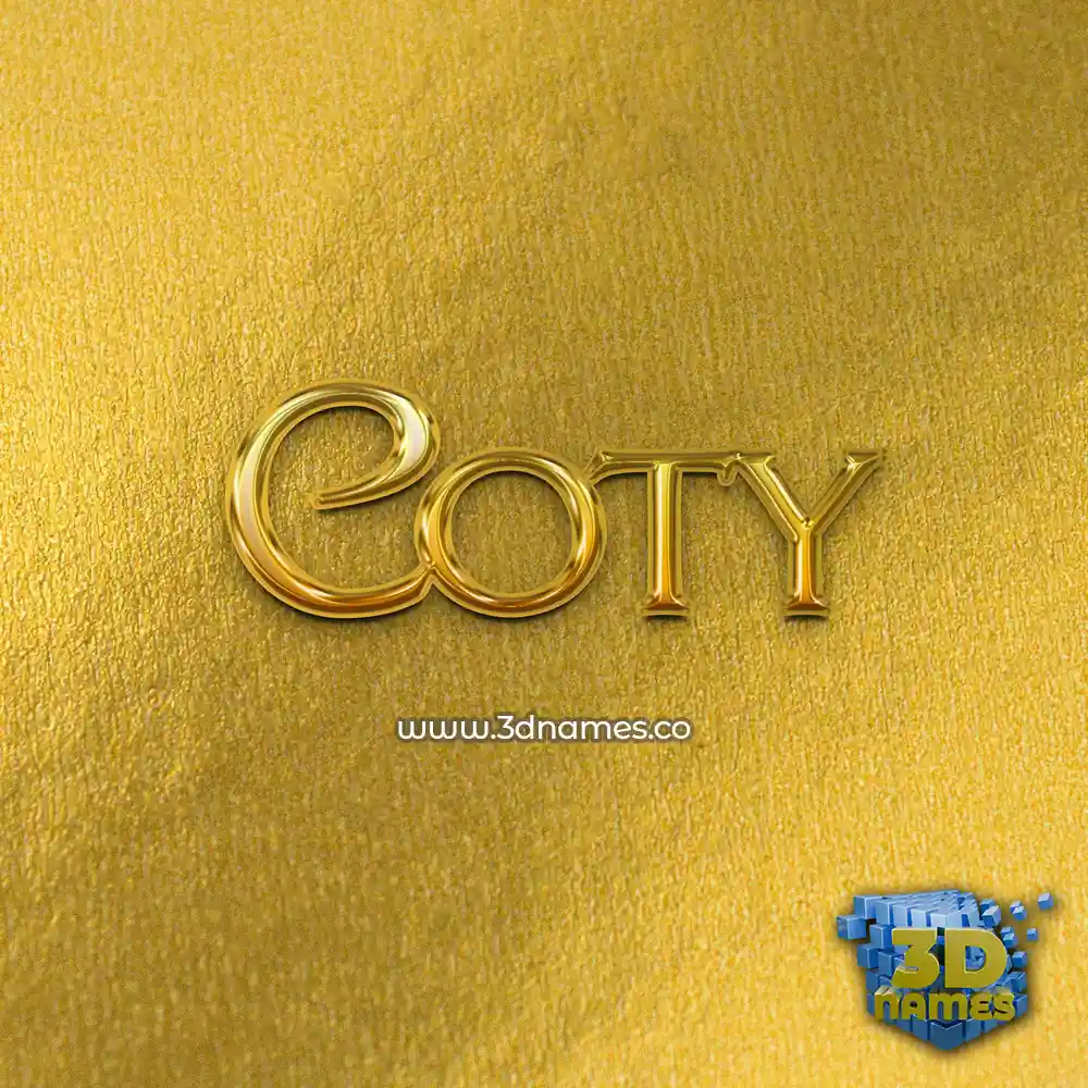 coty in All Gold style - 3D name wallpaper