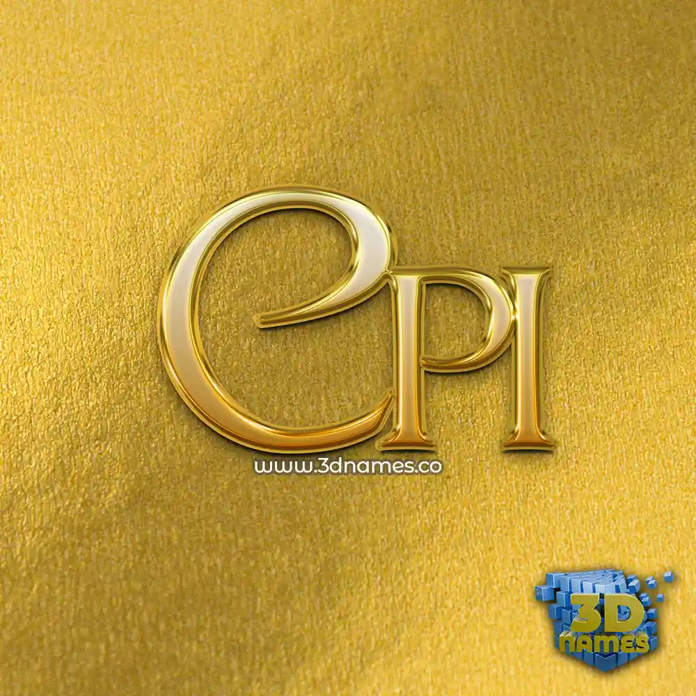 cpi in All Gold style - 3D name wallpaper