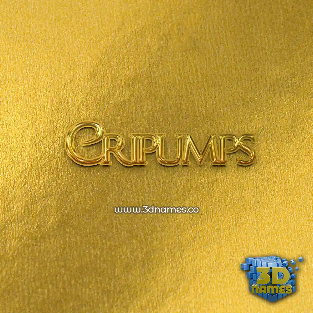 cripumps in All Gold style - 3D name wallpaper