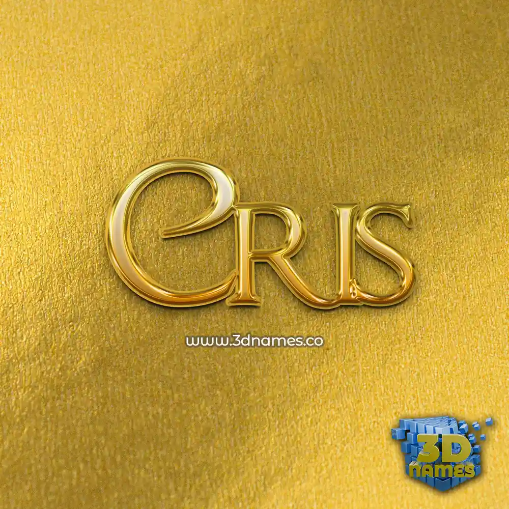 cris in All Gold style - 3D name wallpaper