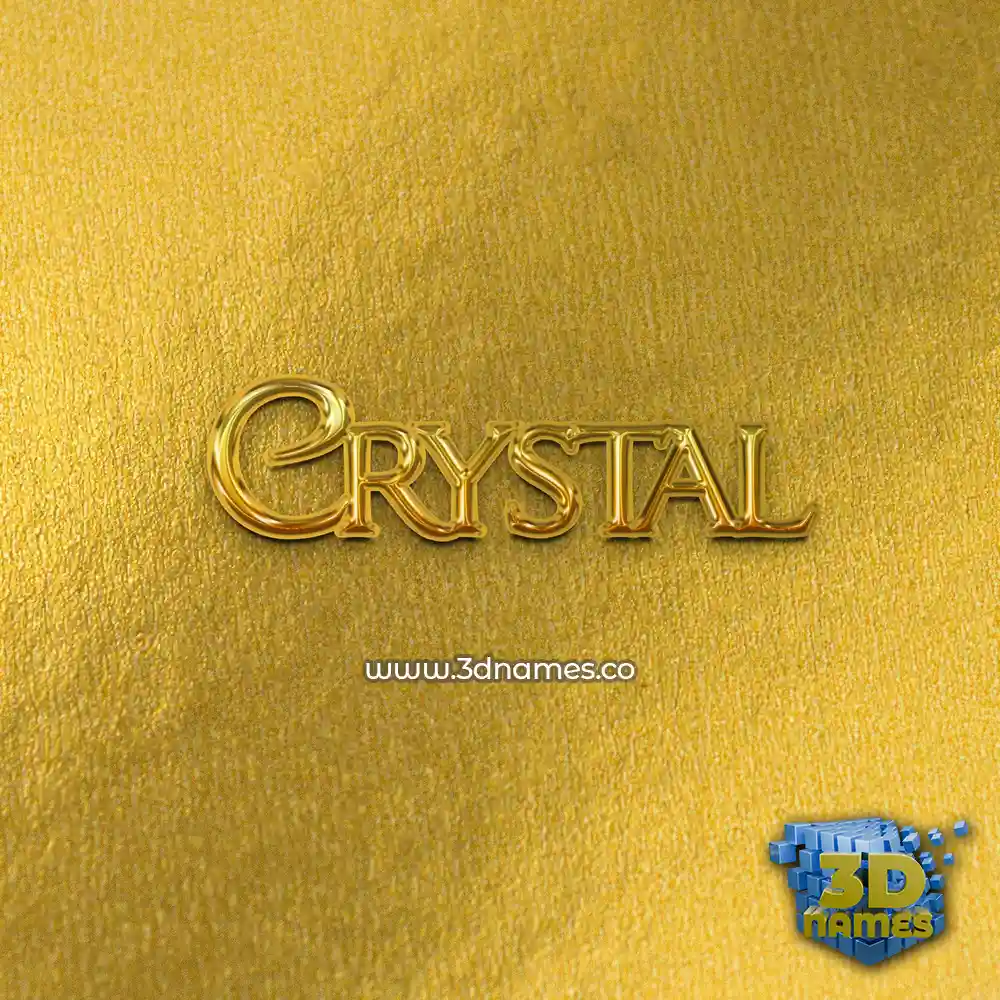 crystal in All Gold style - 3D name wallpaper