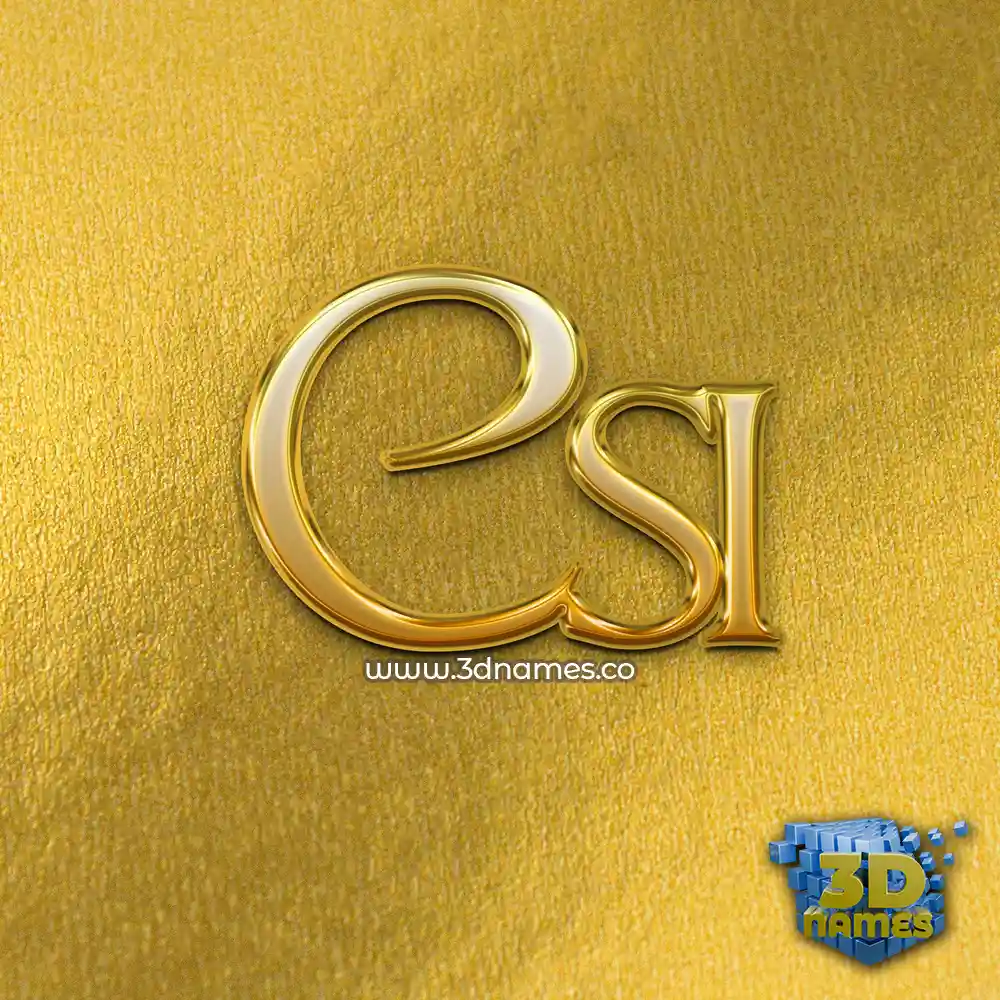 csi in All Gold style - 3D name wallpaper