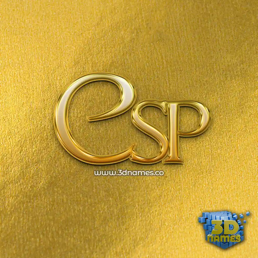 csp in All Gold style - 3D name wallpaper