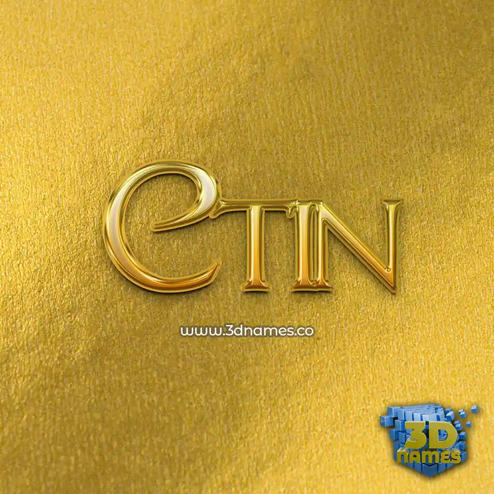 ctin in All Gold style - 3D name wallpaper