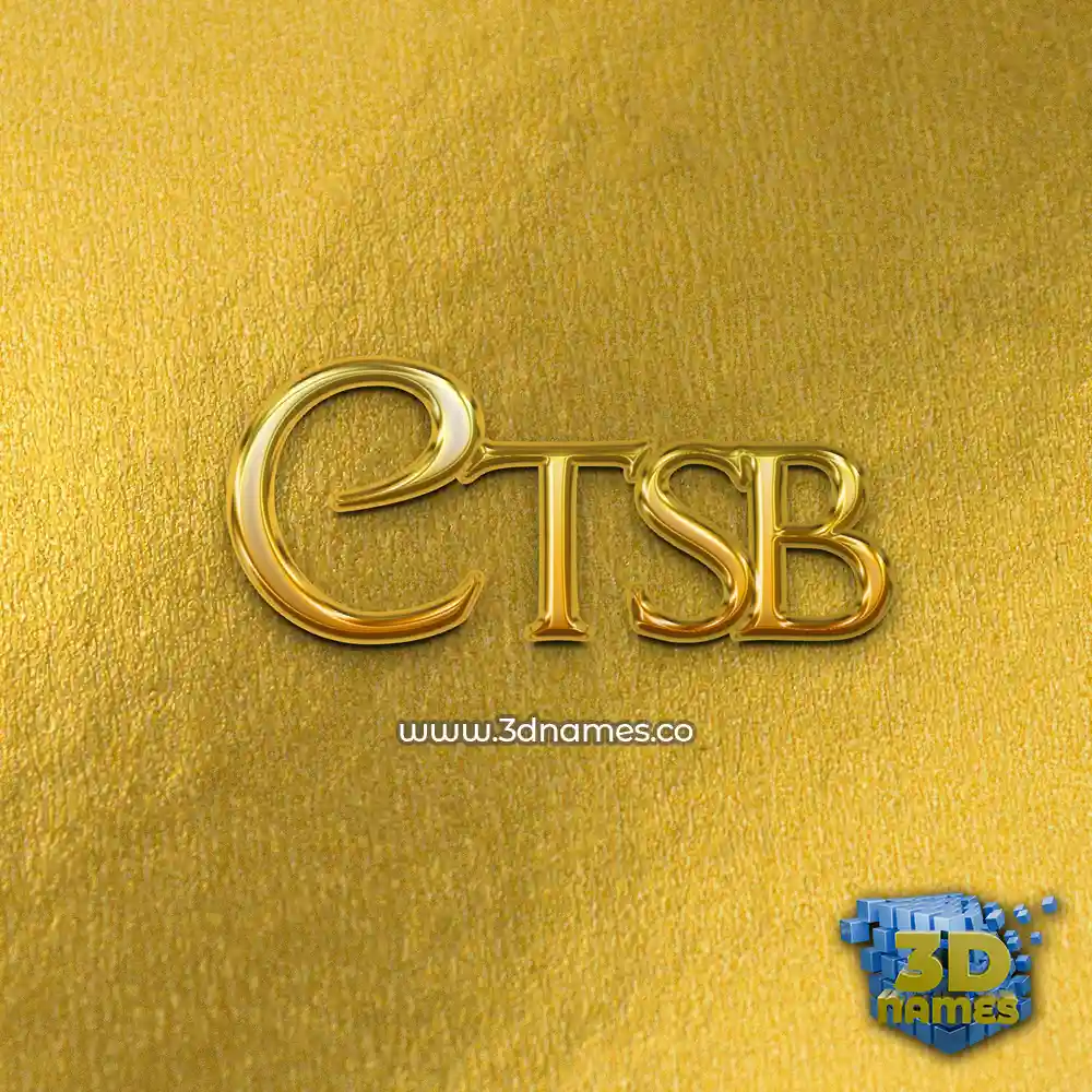 ctsb in All Gold style - 3D name wallpaper