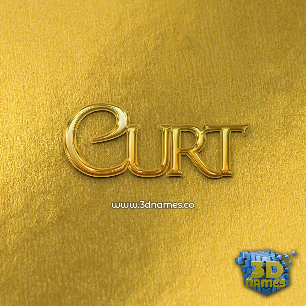 curt in All Gold style - 3D name wallpaper
