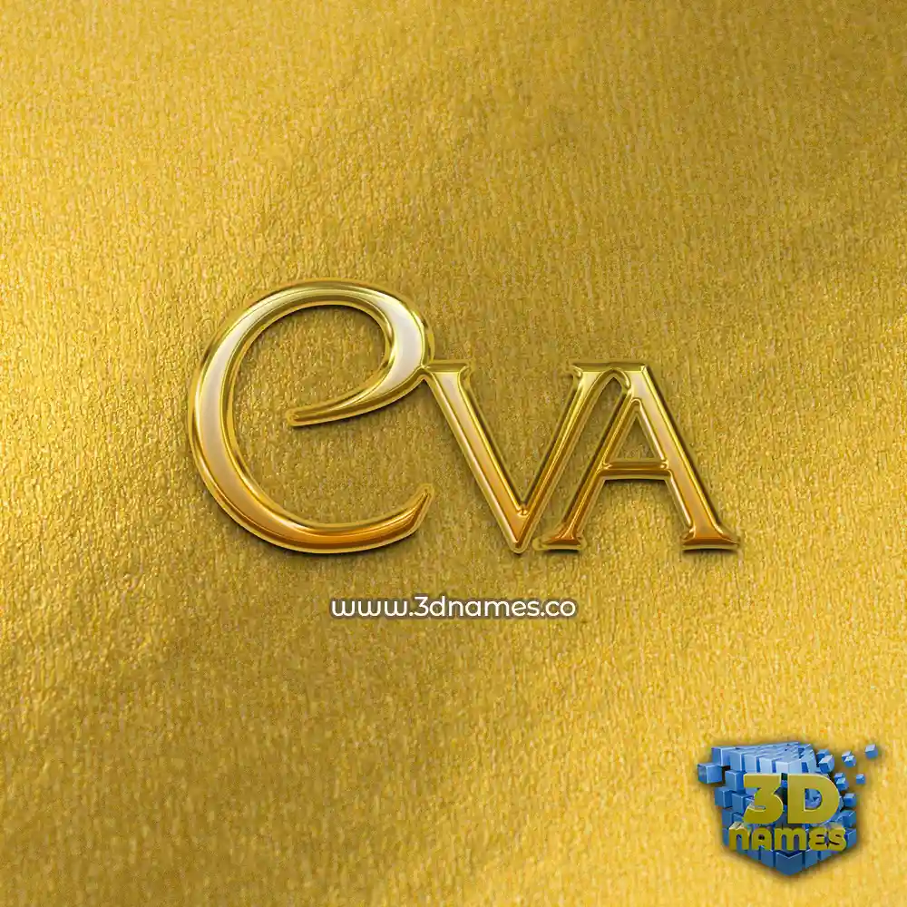 cva in All Gold style - 3D name wallpaper