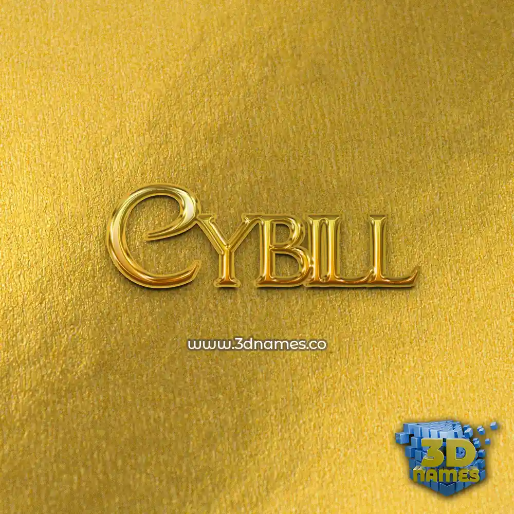 cybill in All Gold style - 3D name wallpaper