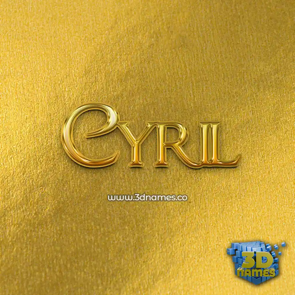 cyril in All Gold style - 3D name wallpaper