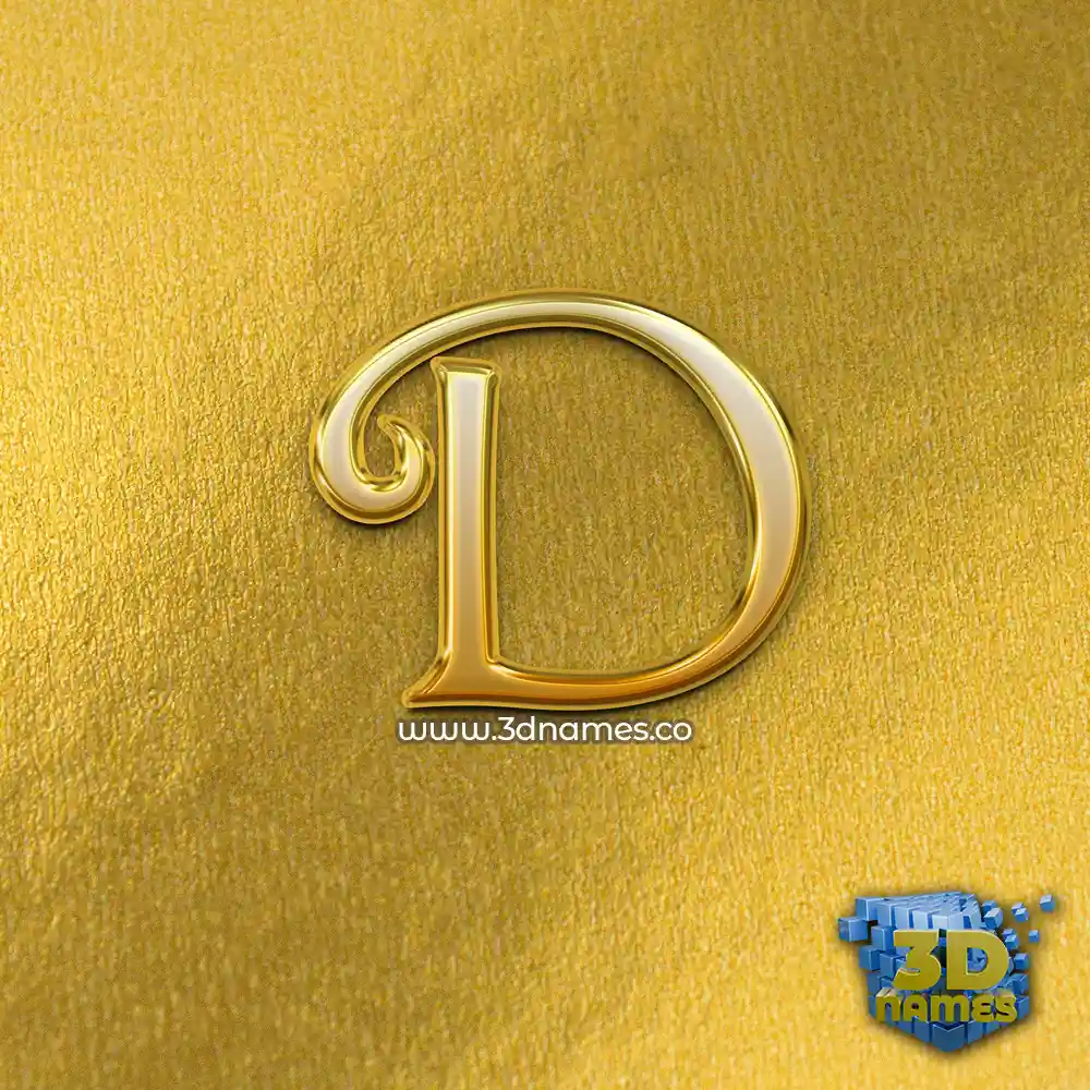 d in All Gold style - 3D name wallpaper