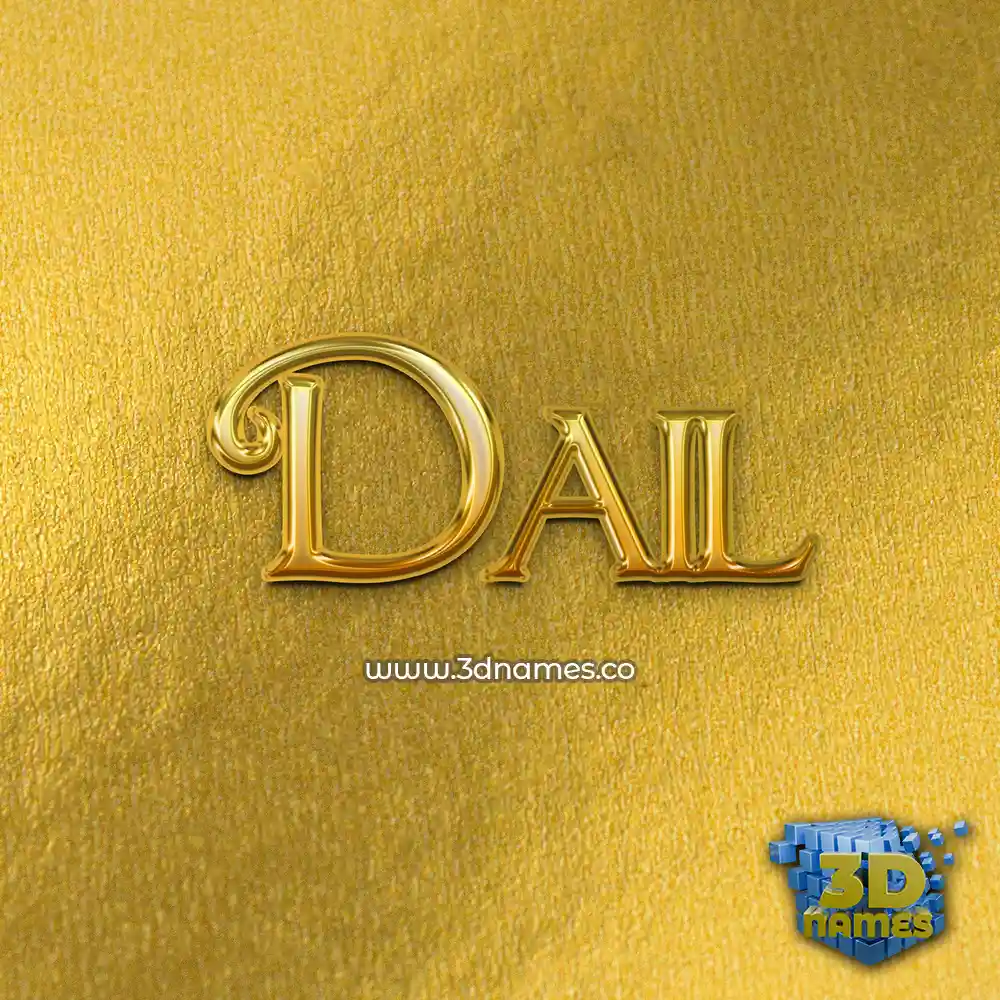 dail in All Gold style - 3D name wallpaper