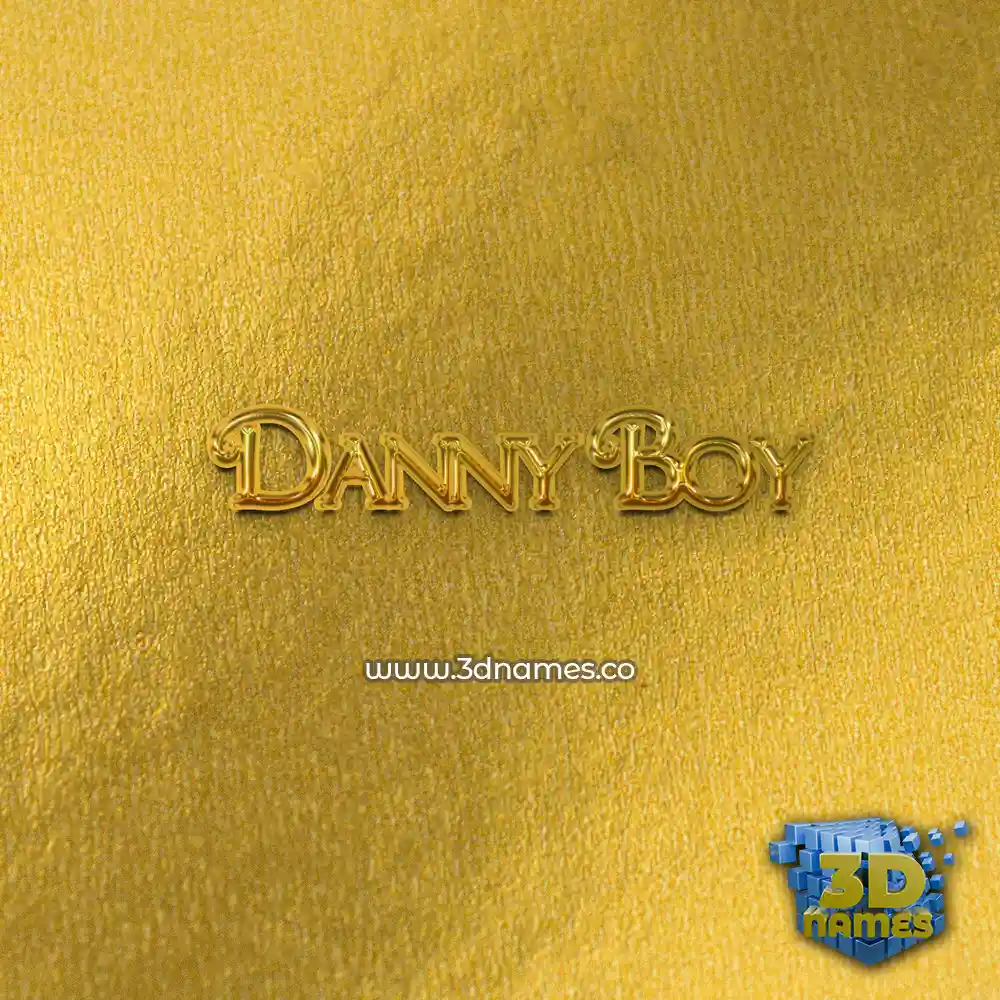 danny boy in All Gold style - 3D name wallpaper
