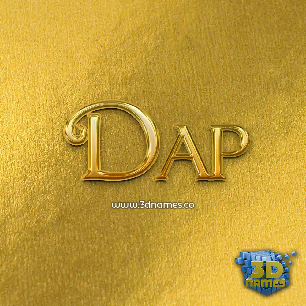 dap in All Gold style - 3D name wallpaper