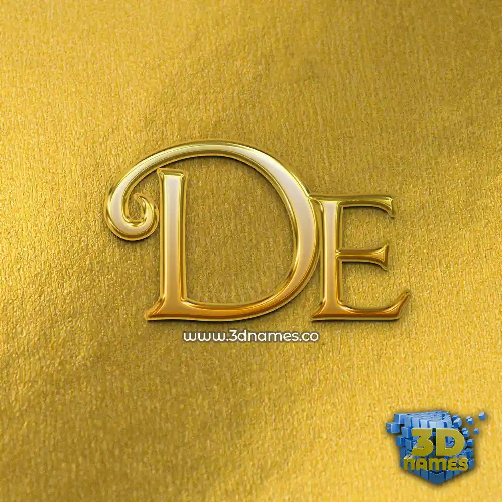 de in All Gold style - 3D name wallpaper