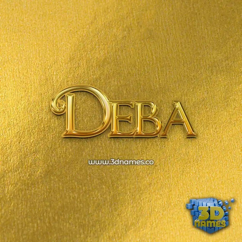 deba in All Gold style - 3D name wallpaper