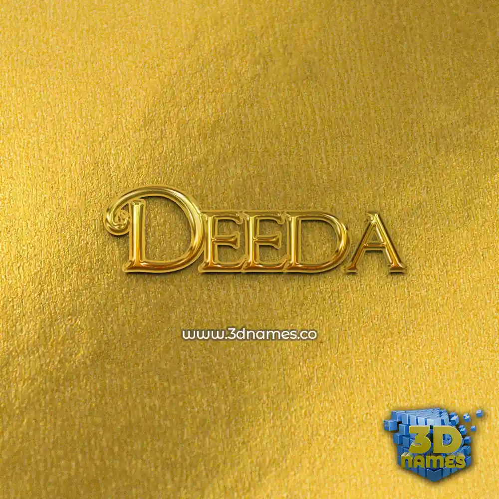 deeda in All Gold style - 3D name wallpaper
