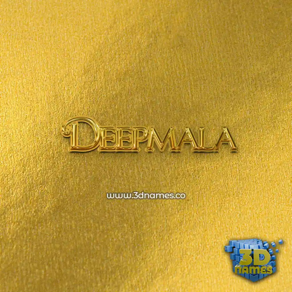 deepmala in All Gold style - 3D name wallpaper