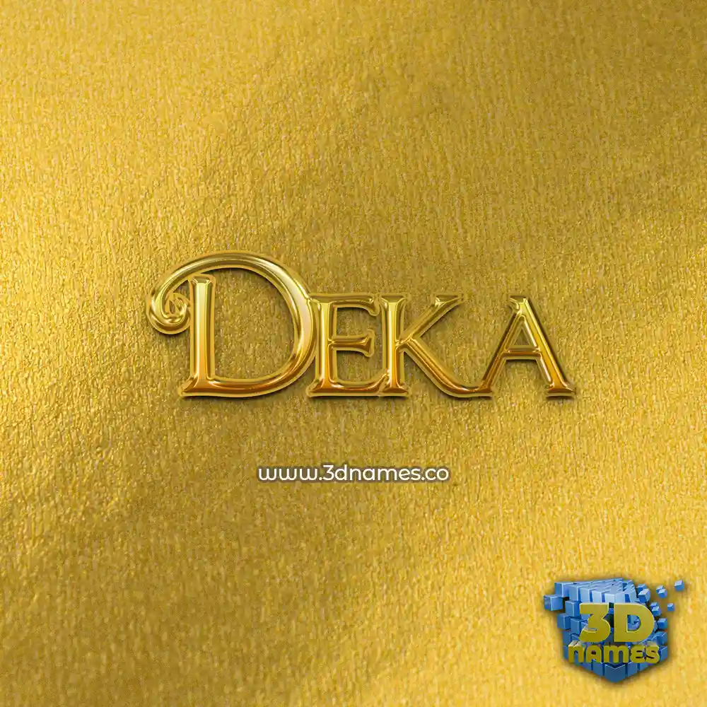 deka in All Gold style - 3D name wallpaper