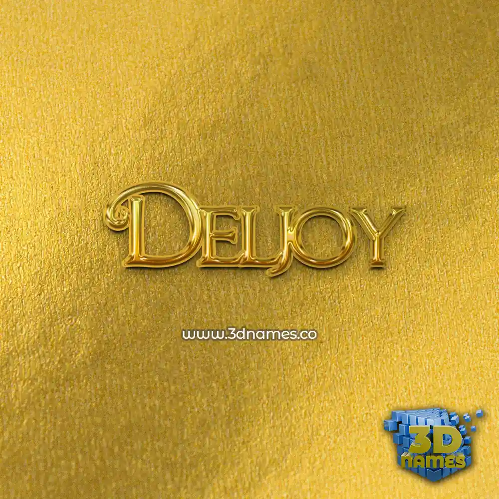 deljoy in All Gold style - 3D name wallpaper