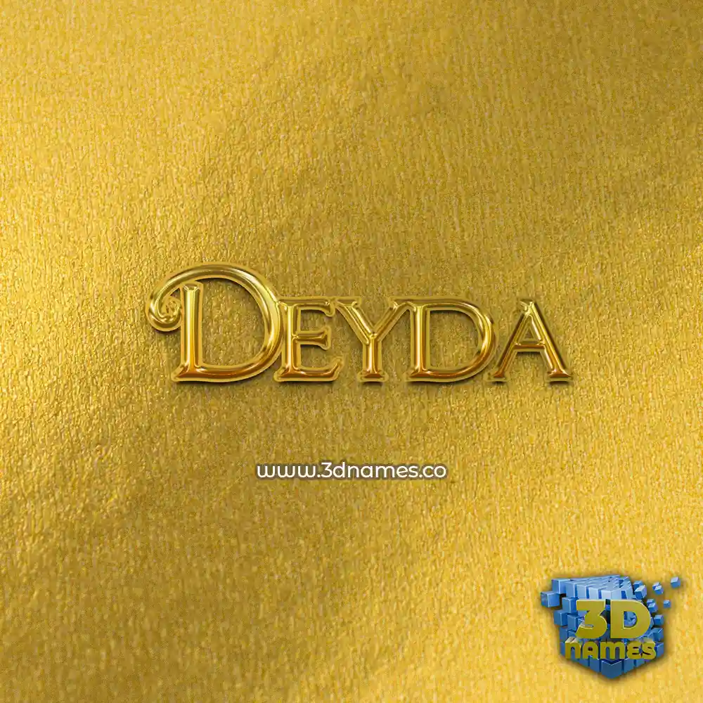 deyda in All Gold style - 3D name wallpaper
