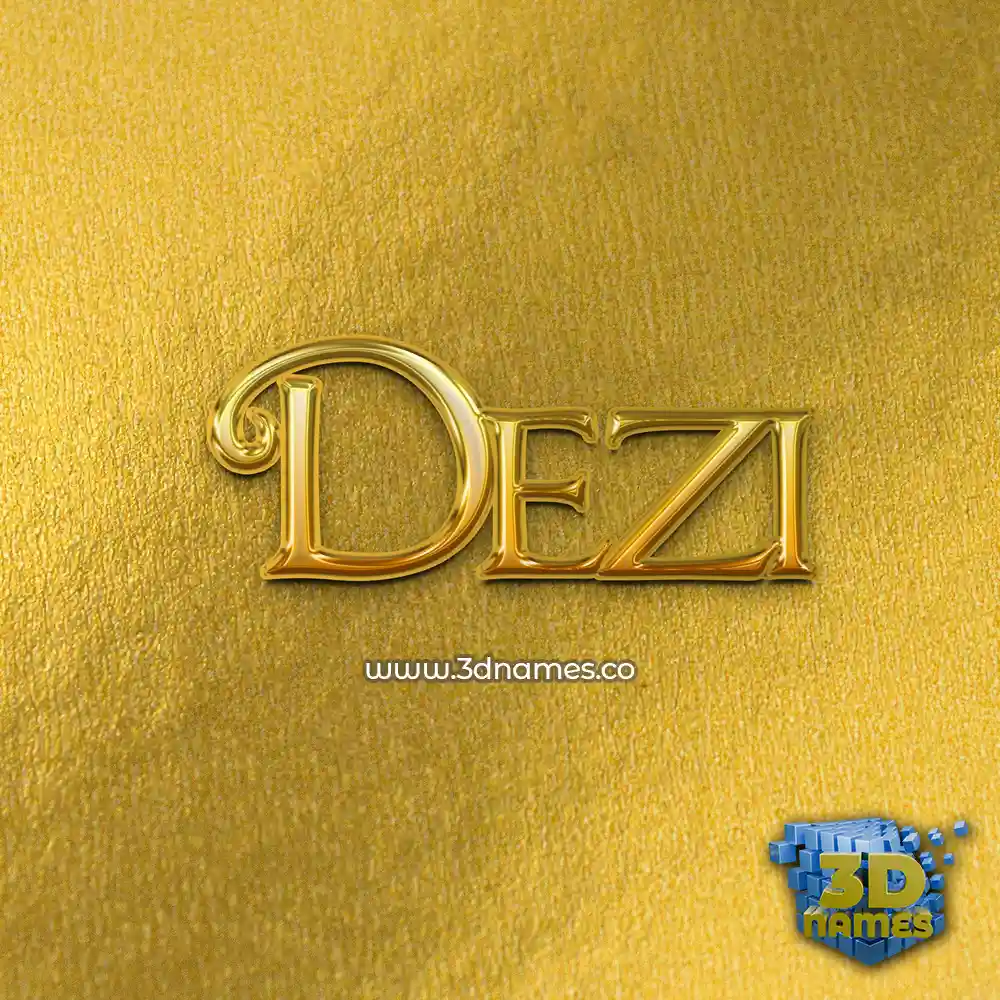 dezi in All Gold style - 3D name wallpaper