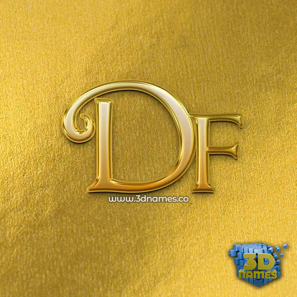 df in All Gold style - 3D name wallpaper