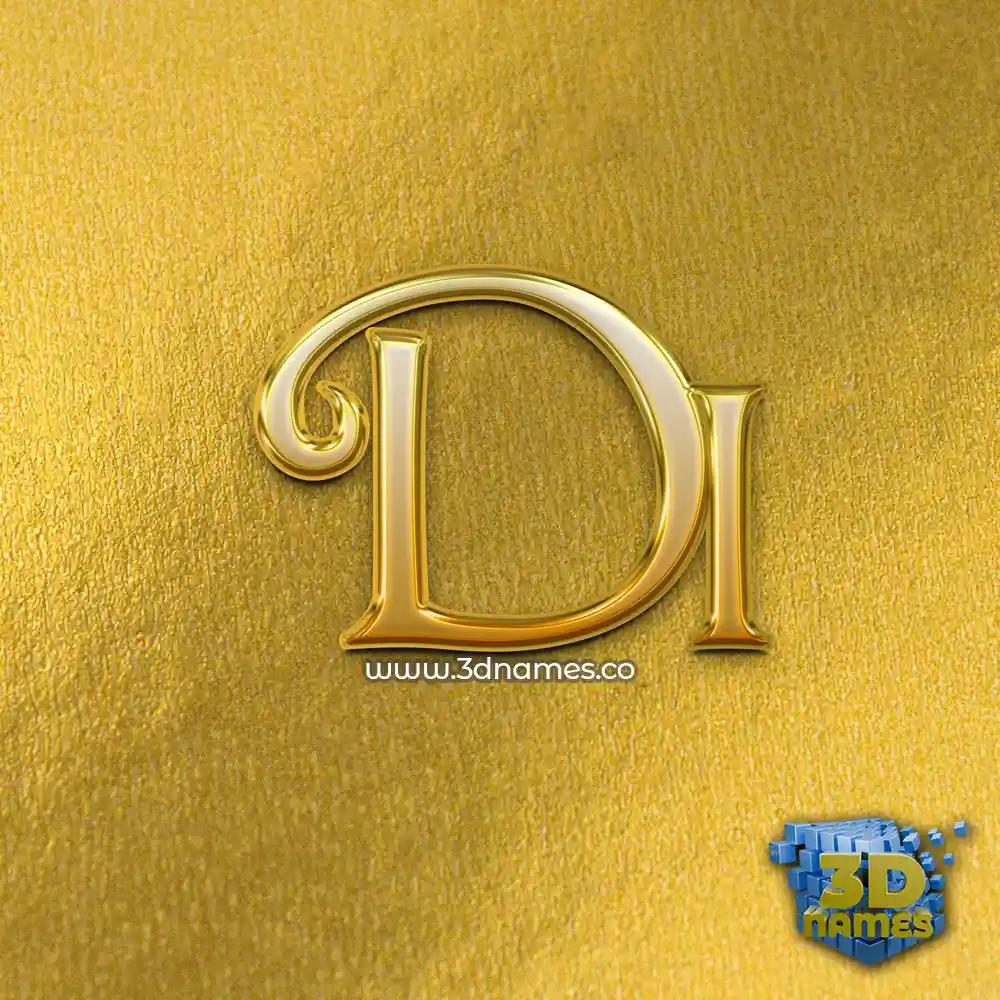 di in All Gold style - 3D name wallpaper