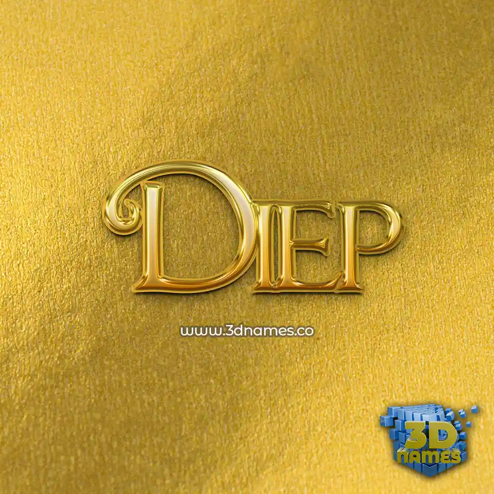 diep in All Gold style - 3D name wallpaper
