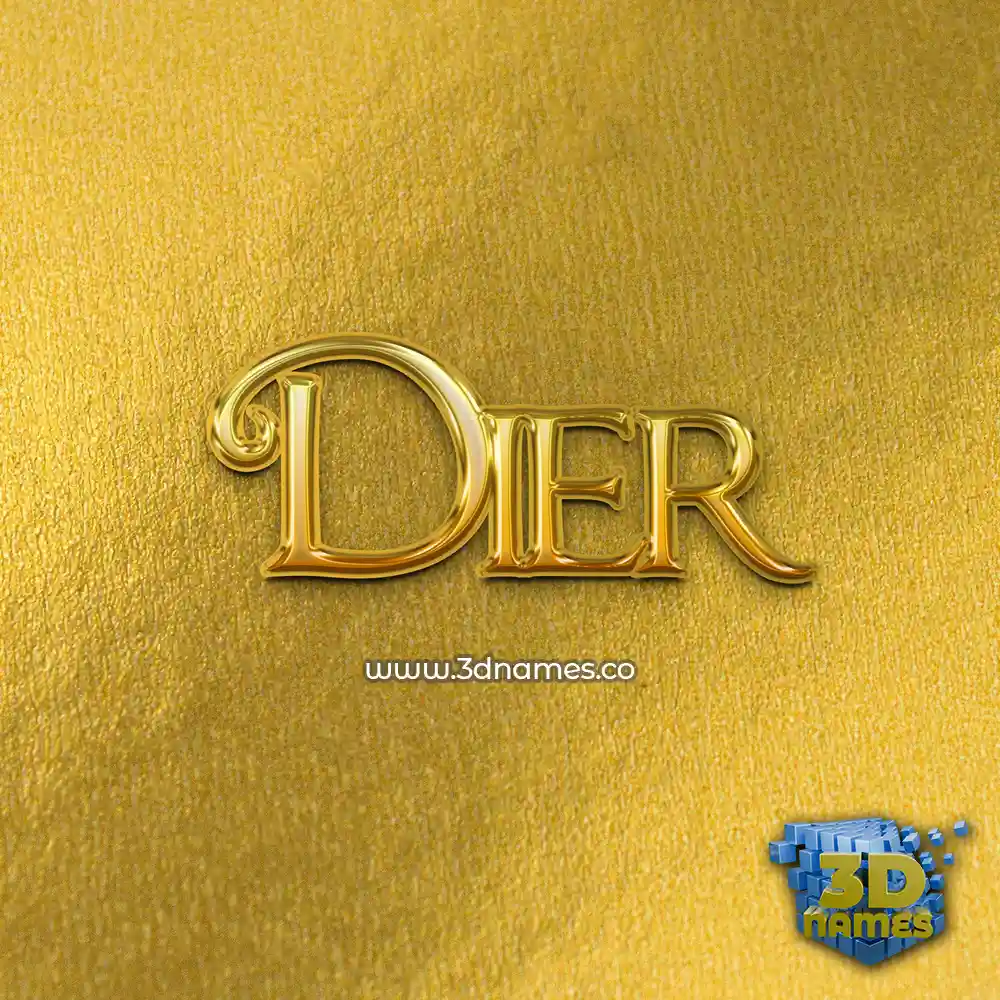 dier in All Gold style - 3D name wallpaper