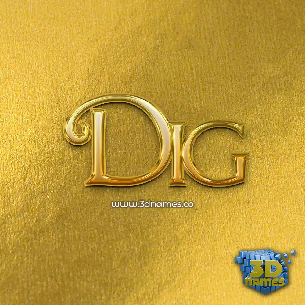 dig in All Gold style - 3D name wallpaper