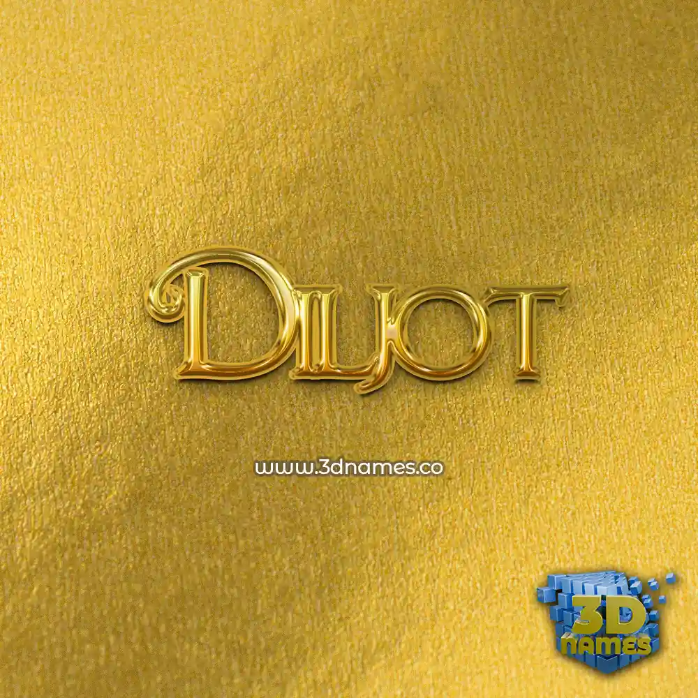 diljot in All Gold style - 3D name wallpaper