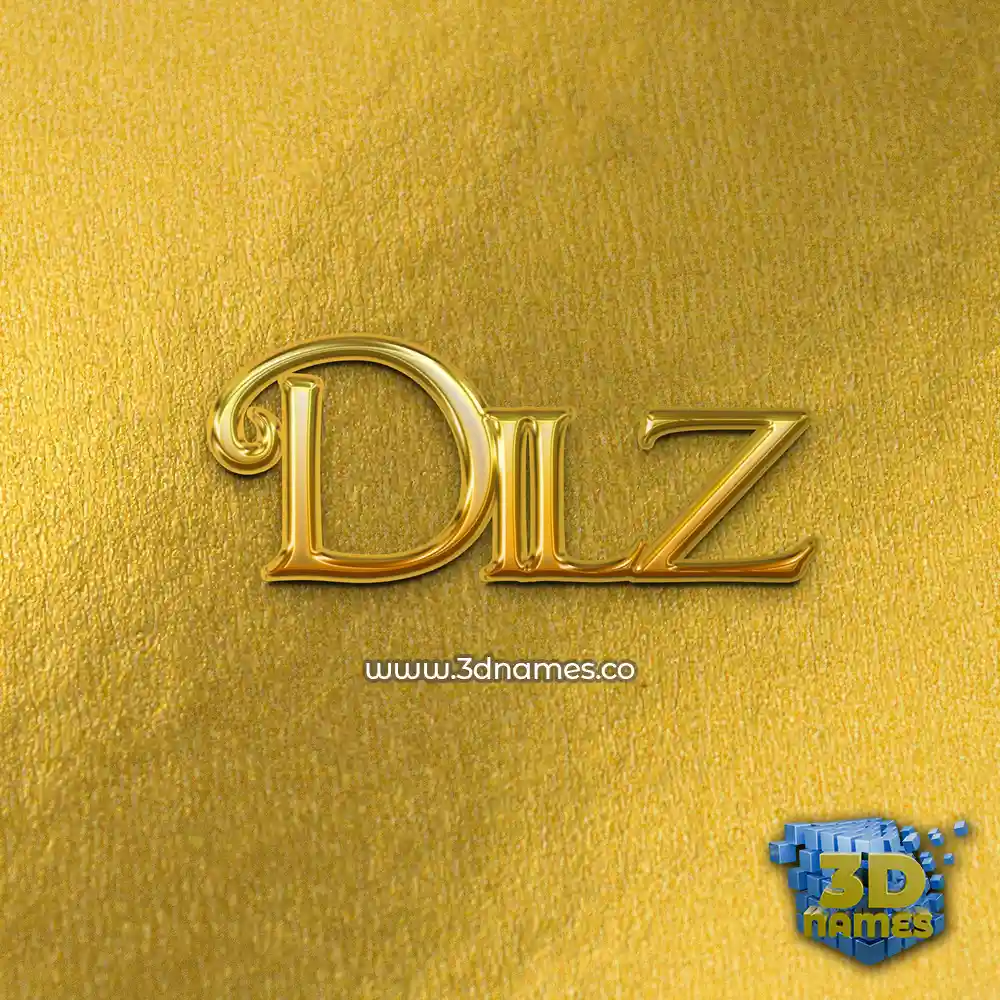 dilz in All Gold style - 3D name wallpaper