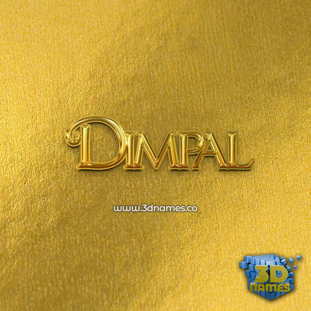 dimpal in All Gold style - 3D name wallpaper