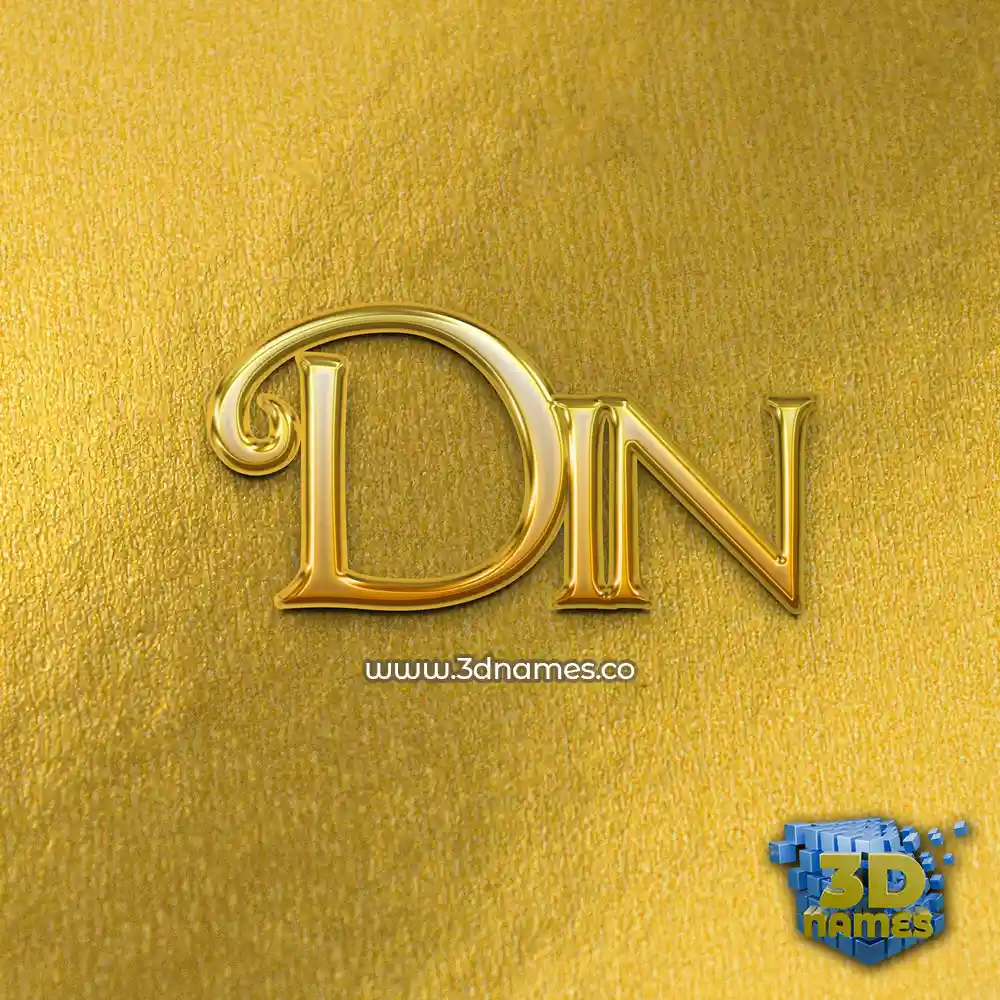 din in All Gold style - 3D name wallpaper