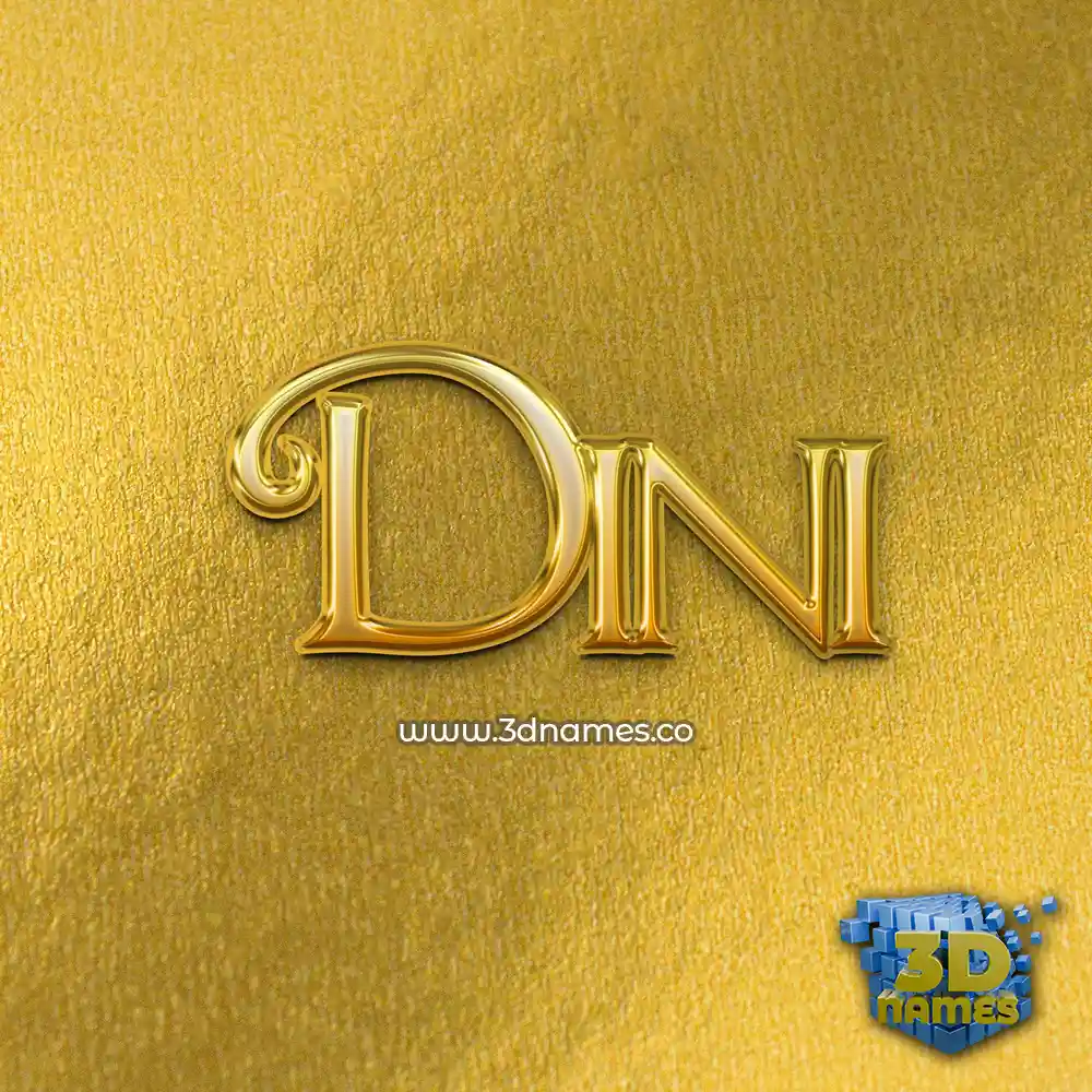 dini in All Gold style - 3D name wallpaper