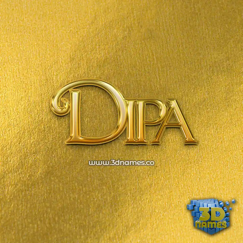 dipa in All Gold style - 3D name wallpaper