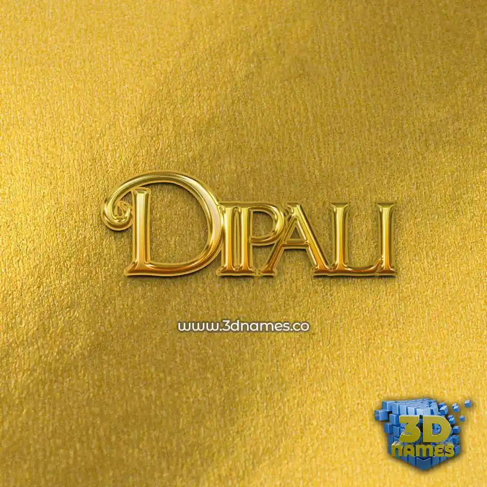 dipali in All Gold style - 3D name wallpaper