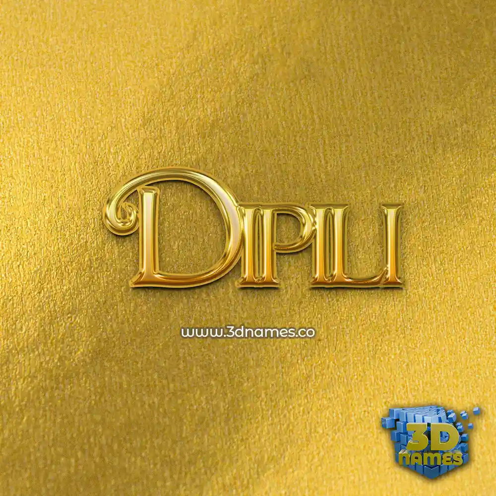 dipili in All Gold style - 3D name wallpaper