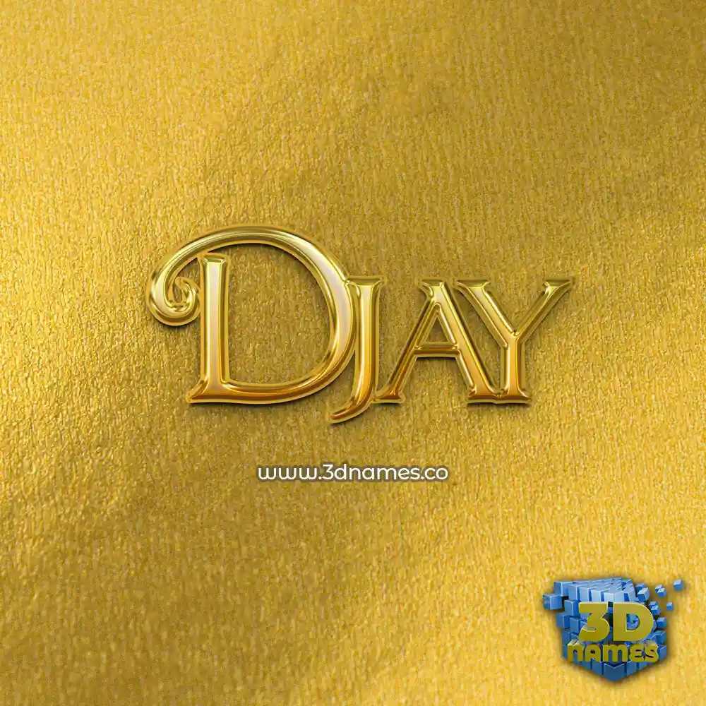 djay in All Gold style - 3D name wallpaper