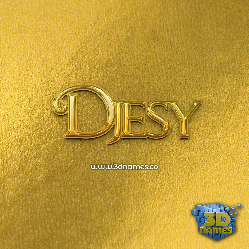 djesy in All Gold style - 3D name wallpaper