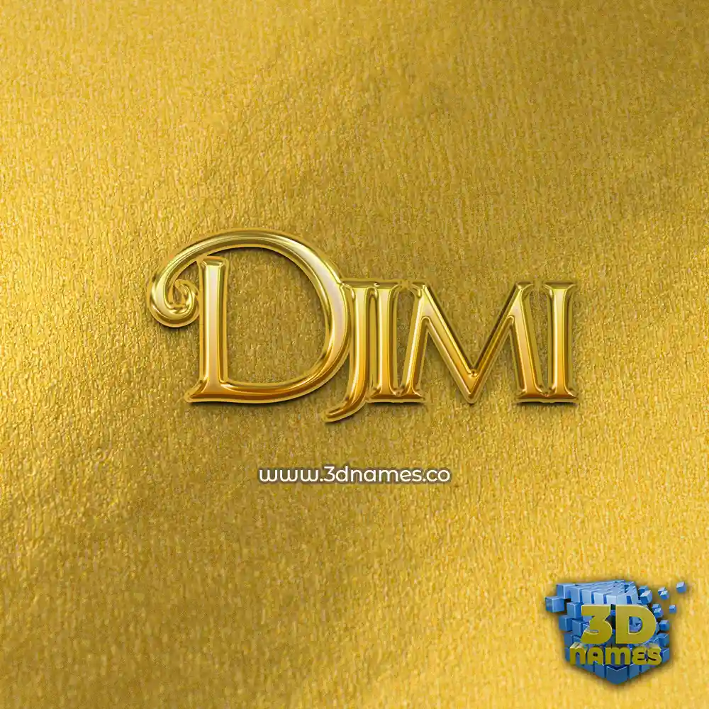 djimi in All Gold style - 3D name wallpaper