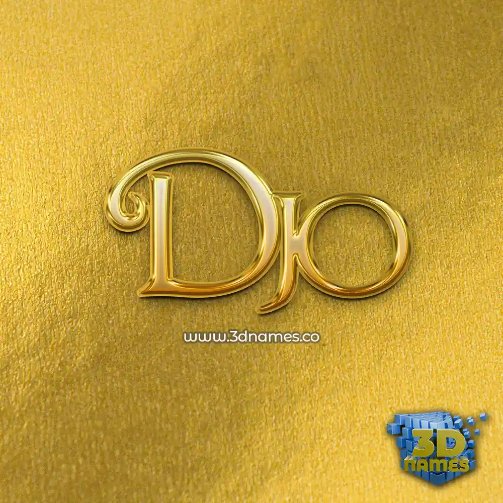 djo in All Gold style - 3D name wallpaper