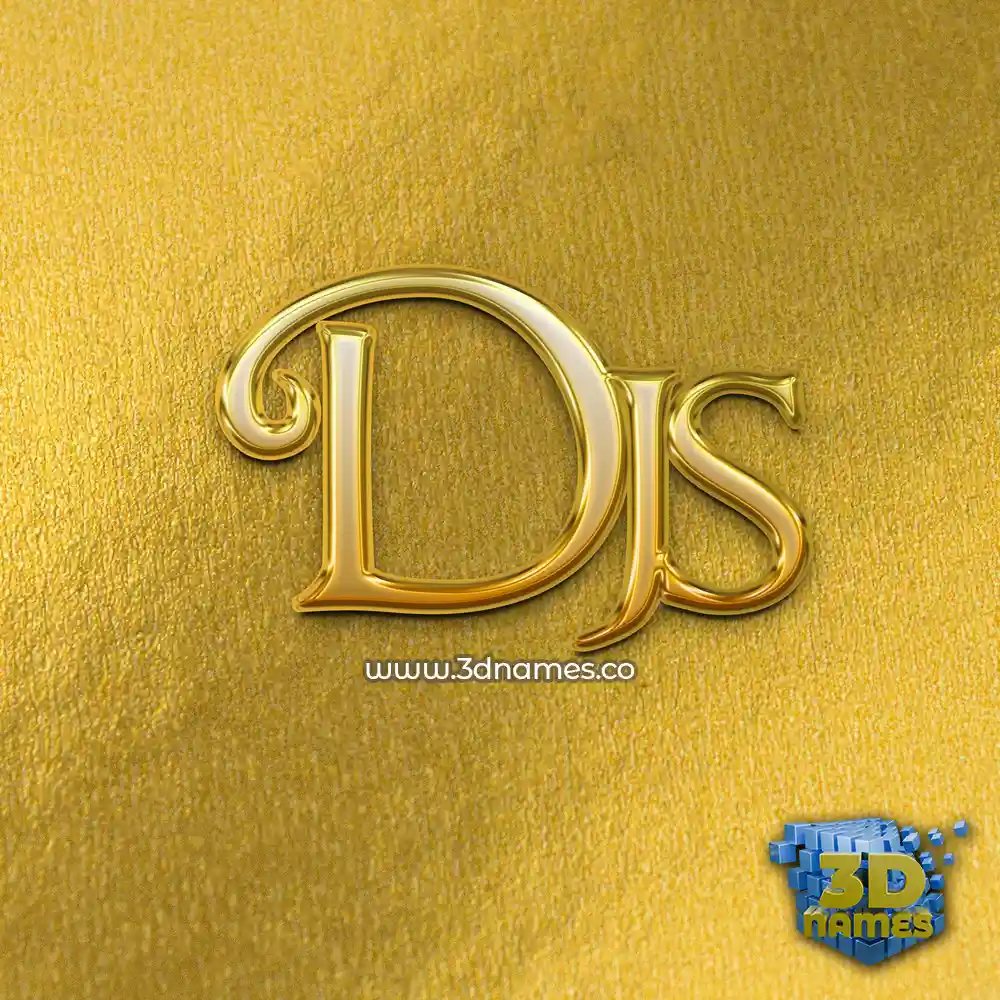 djs in All Gold style - 3D name wallpaper