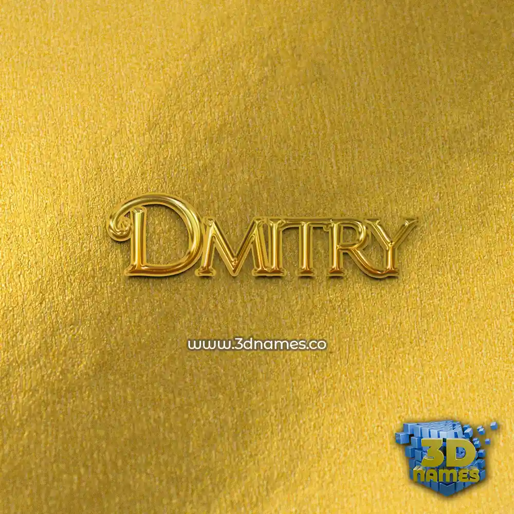 dmitry in All Gold style - 3D name wallpaper