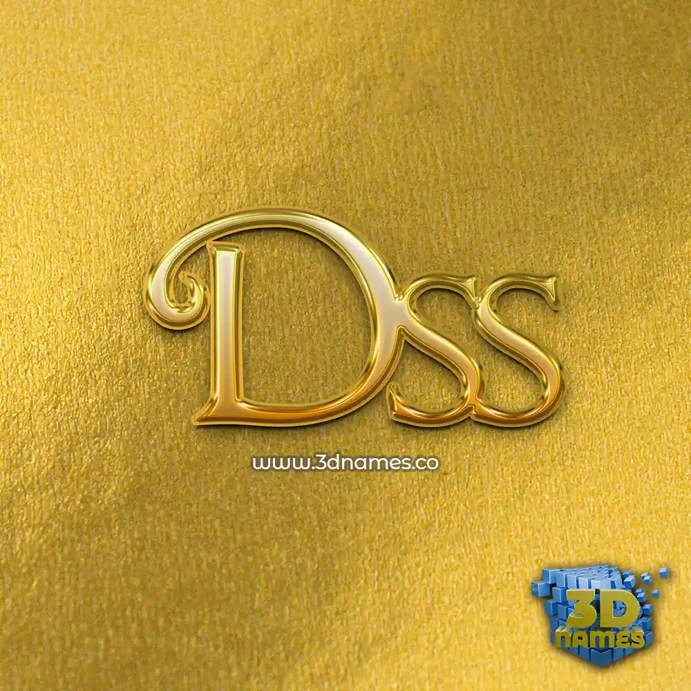 dss in All Gold style - 3D name wallpaper