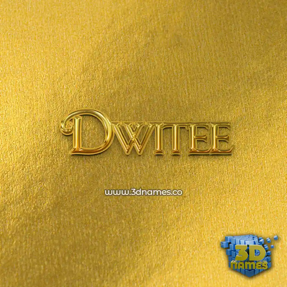 dwitee in All Gold style - 3D name wallpaper