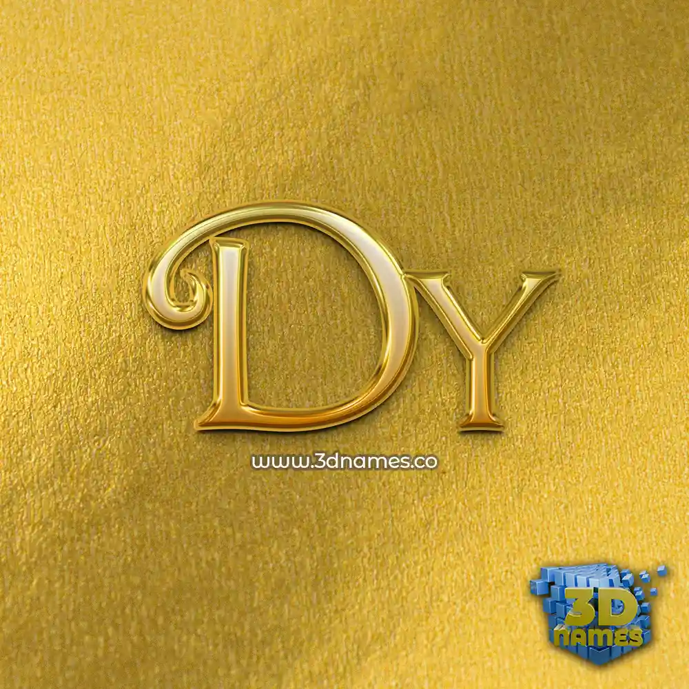 dy in All Gold style - 3D name wallpaper