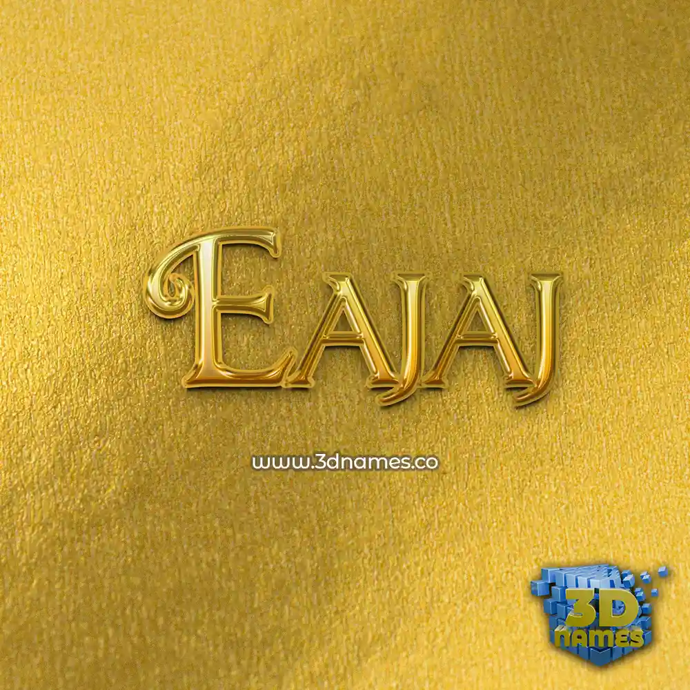 eajaj in All Gold style - 3D name wallpaper