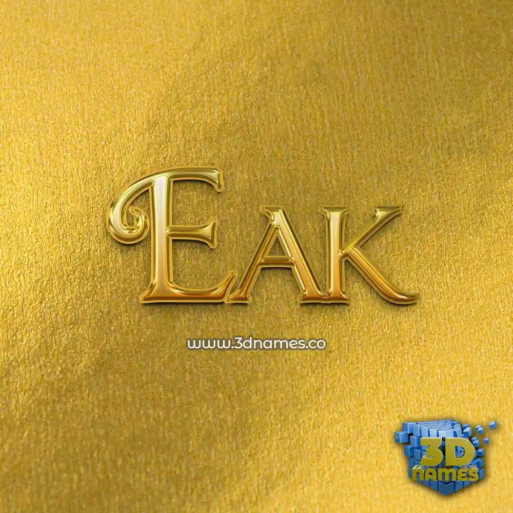 eak in All Gold style - 3D name wallpaper